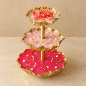 3-tier metal scented soy wax Urli candle by jagmugg
