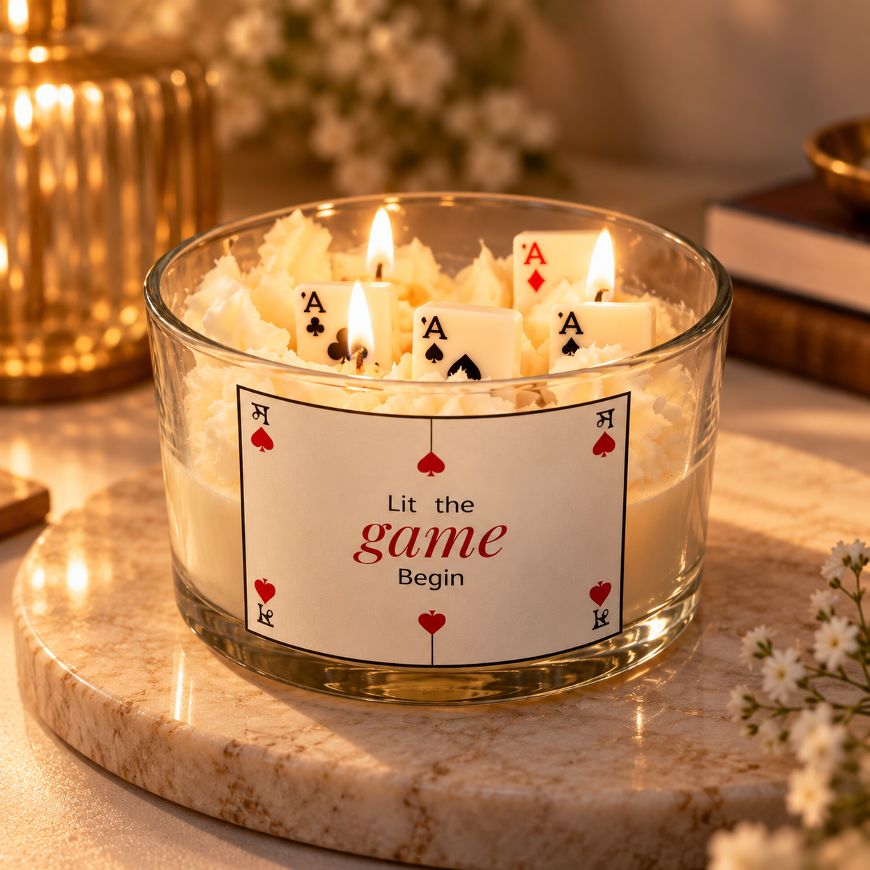 poker candle - scented soy wax - jagmugg - Diwali gift