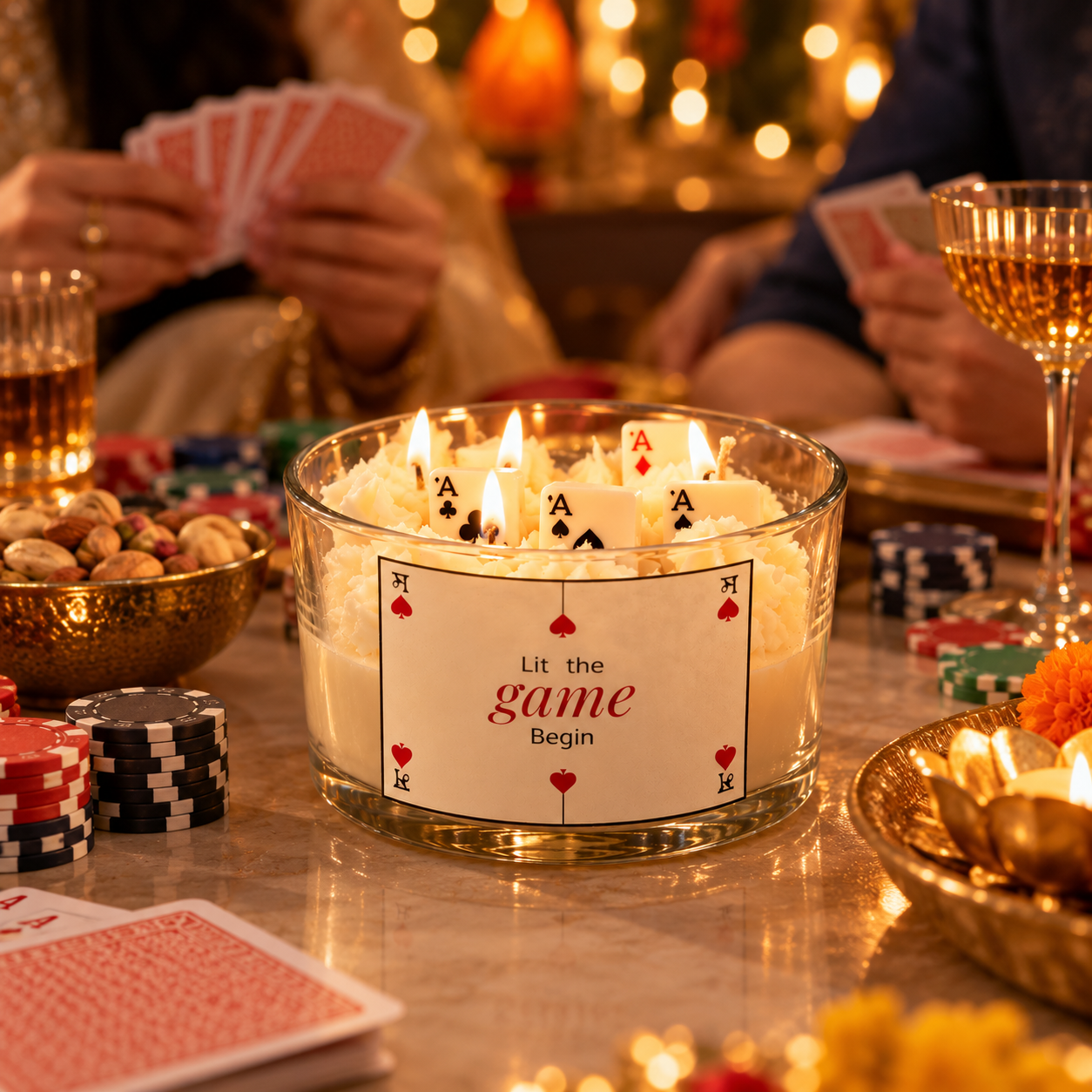 Lit the Game Begin - Poker Scented Soy Wax Candle - Image 4