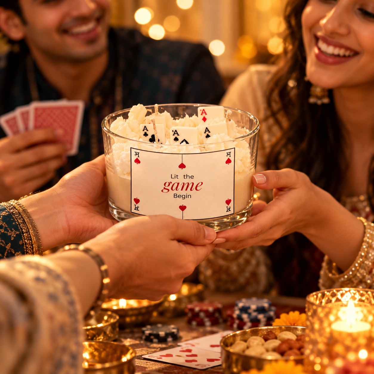 Lit the Game Begin - Poker Scented Soy Wax Candle - Image 5