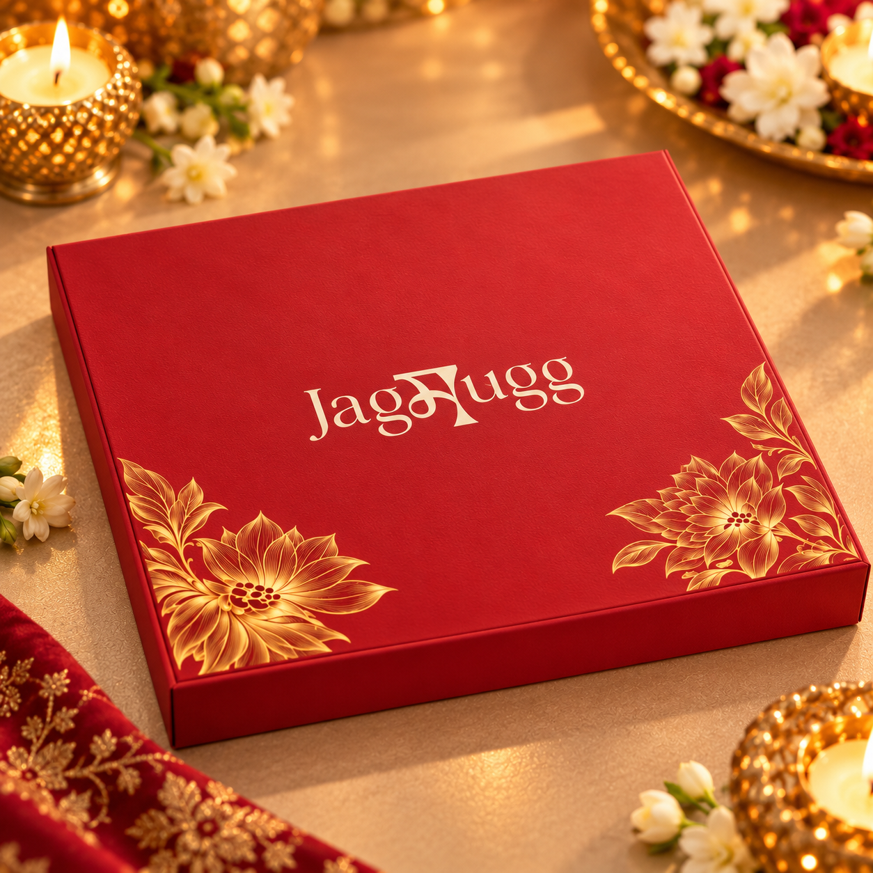 Premium Scented Lotus Urli Candle Diwali Hamper - Set of 3 - Image 2