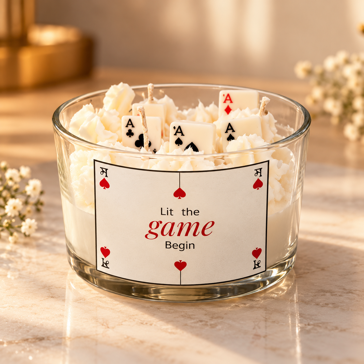 poker candle - scented soy wax - jagmugg - Diwali gift